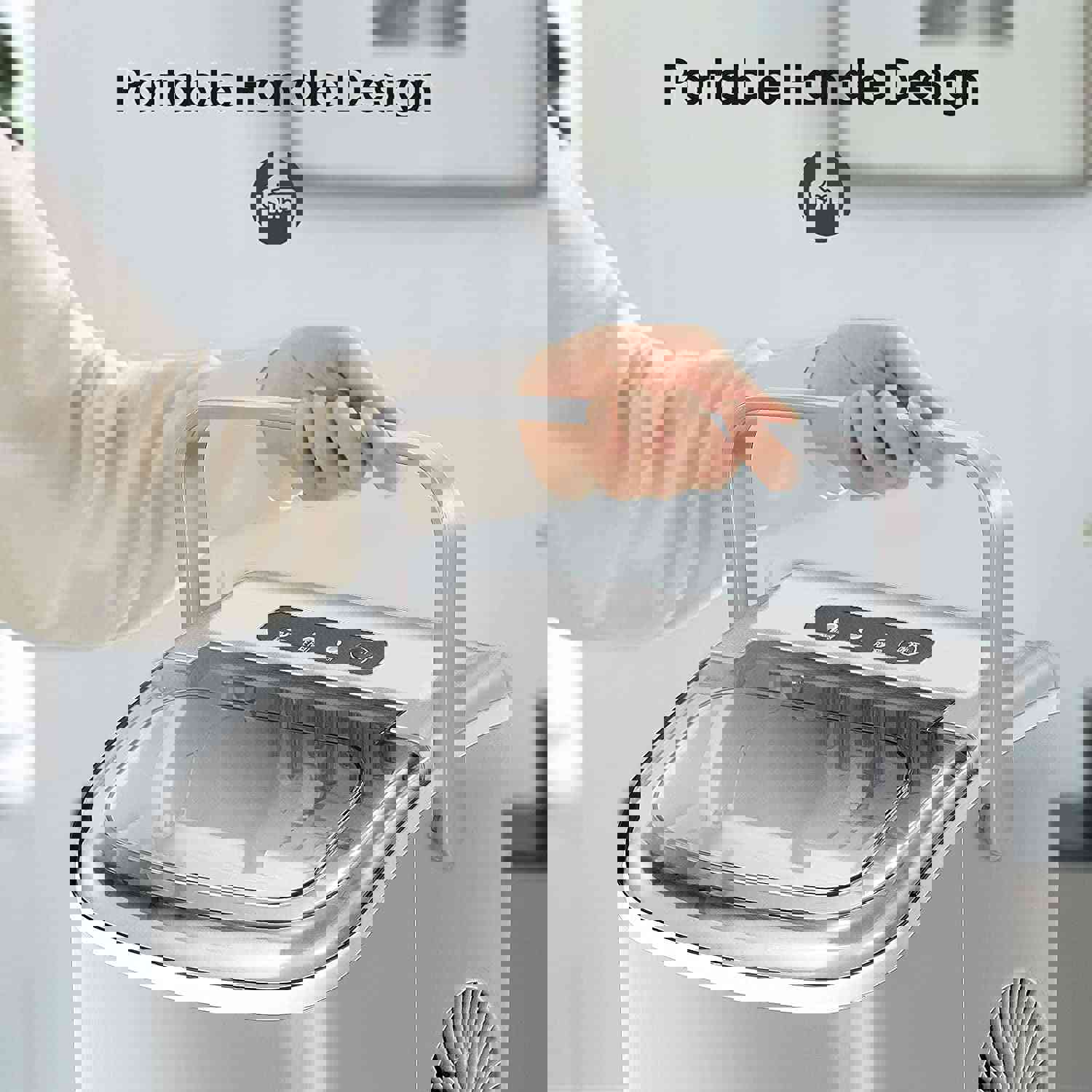 Portable Ice Maker Machine with Self-Cleaning, 26Lbs/24H, 9 Ice Cubes in 8 Mins for Home/Office/Kitchen (Grey)