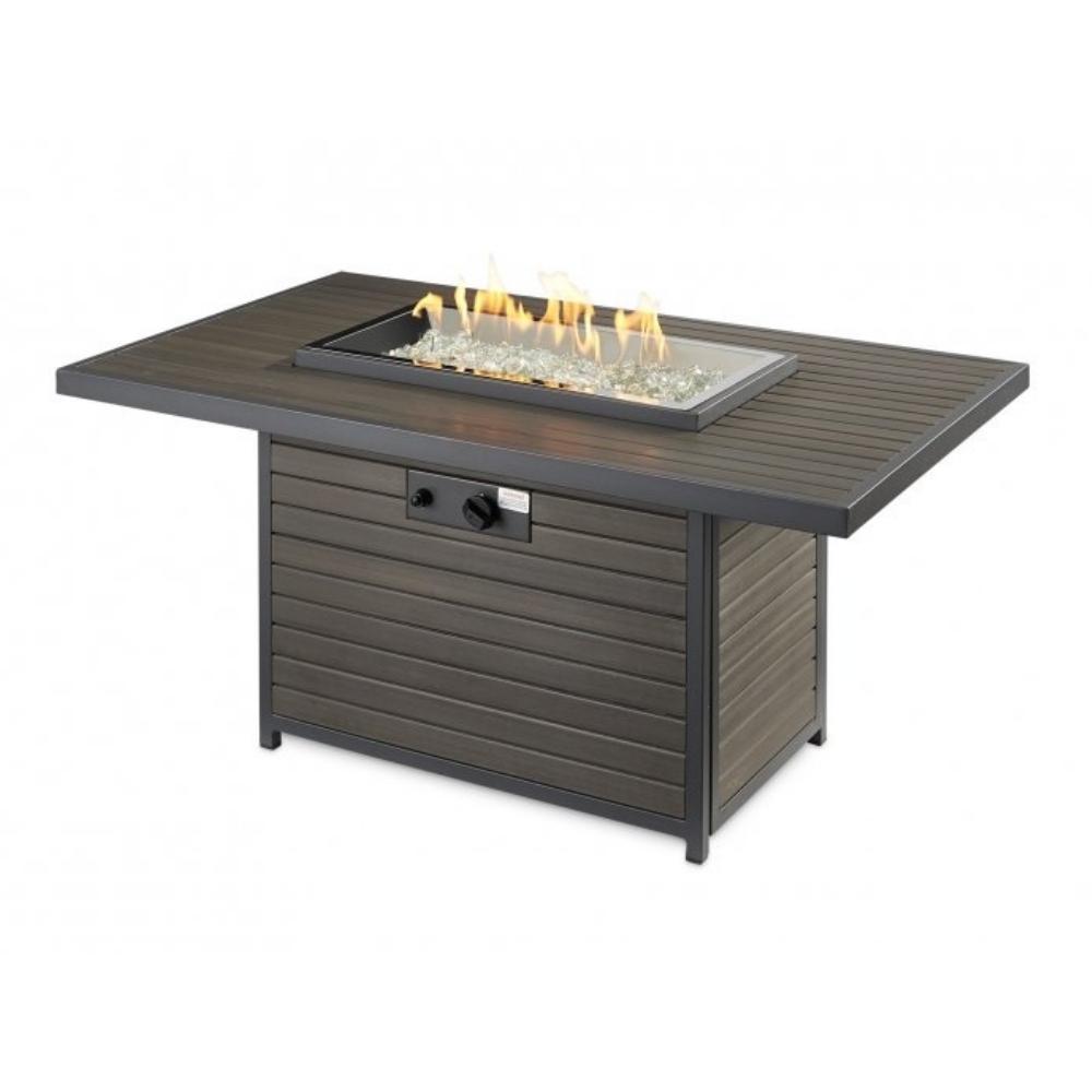 Outdoor GreatRoom Company Brooks 50-Inch Rectangular Gas Fire Pit Table