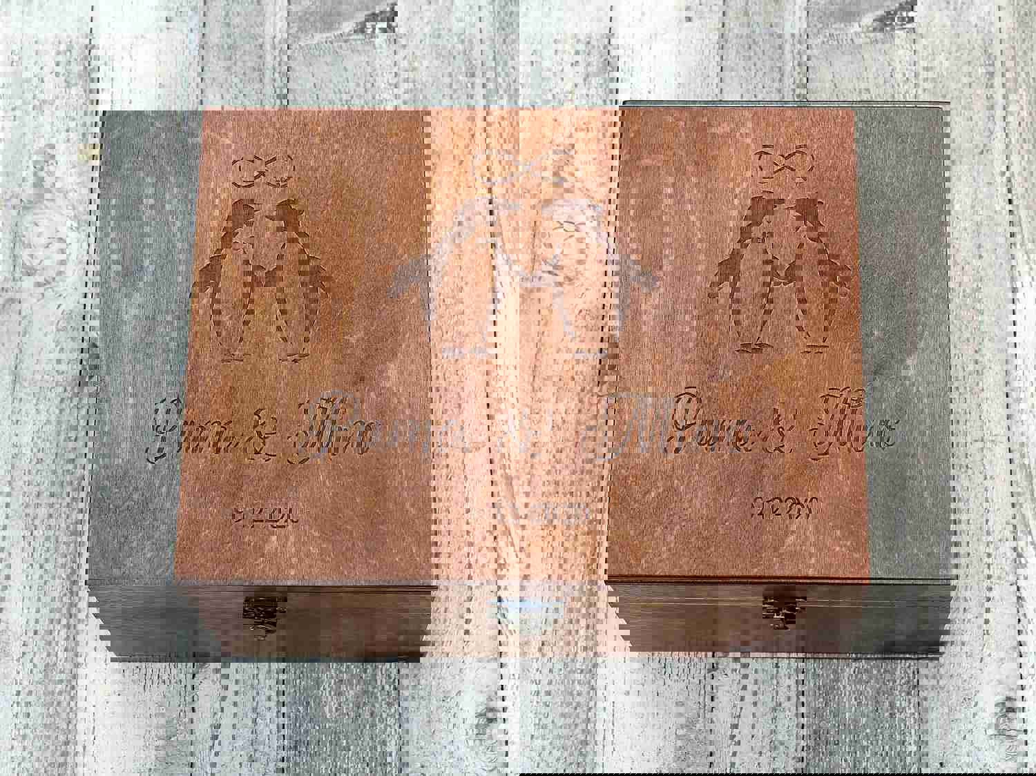 Personalized Wedding Keepsake Box with Custom Image and Text - Perfect Anniversary Gift