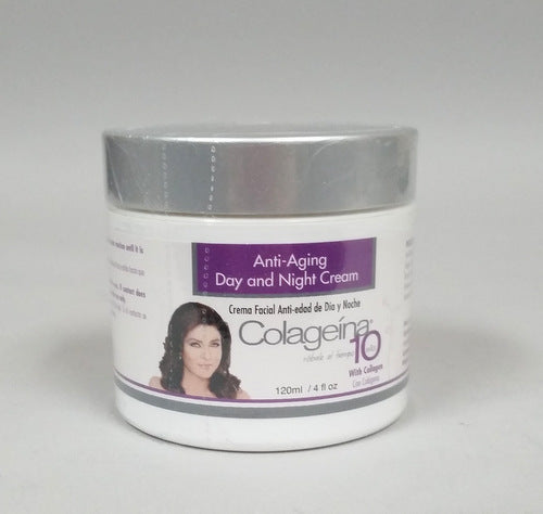 Colageina 10 Anti-Aging Facial Day and Night Cream 4 oz / 120 mL