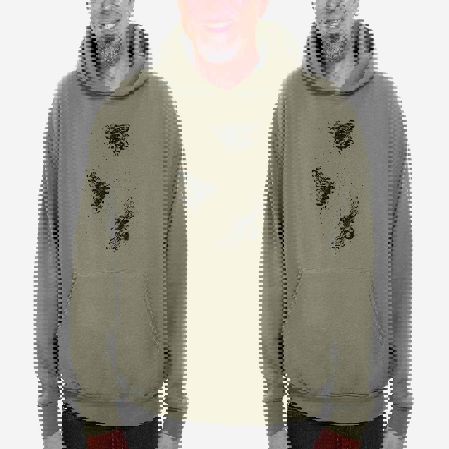 American Bumblebee Trio - Bombus Pensylvanicus - Bodega Midweight Hoodie