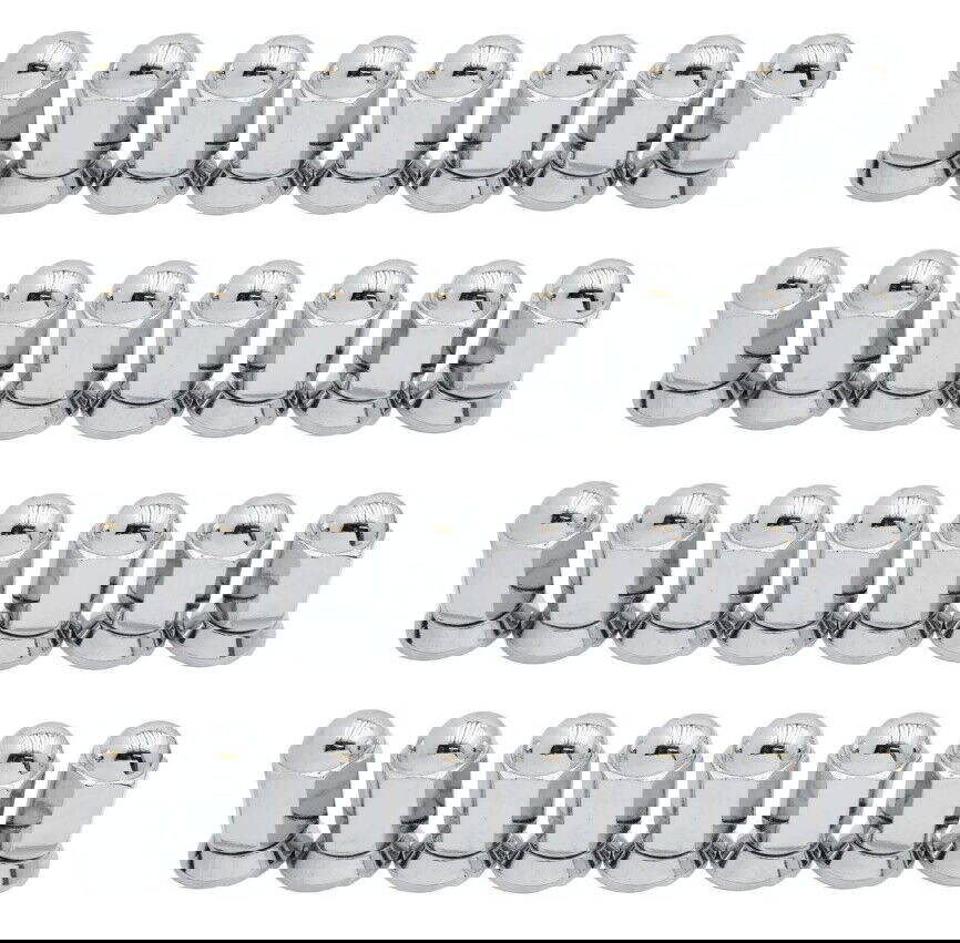 32 ALCOA DUALLY WHEEL RIM CHROME LUG NUT FLAT SEAT WITH ATTACHED WASHER 9/16