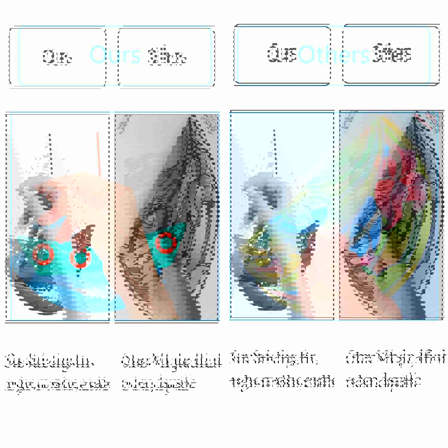 Craspire 8Pcs 4 Style Waterproof PVC Electrostatic Wall Stickers for Home Decoration