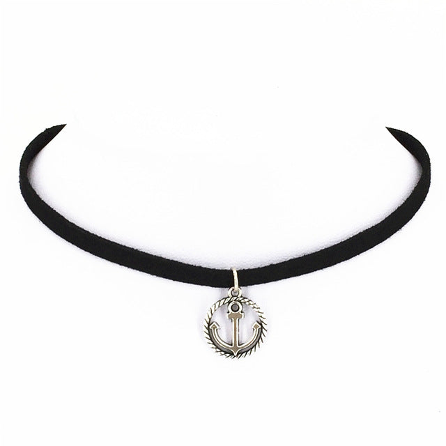 Fashion Black Velvet Ribbon Choker Necklace for Women