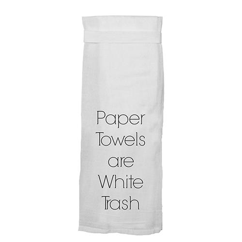 White Trash Kitchen Towel by Twisted Wares - High Quality Flour Sack Towel