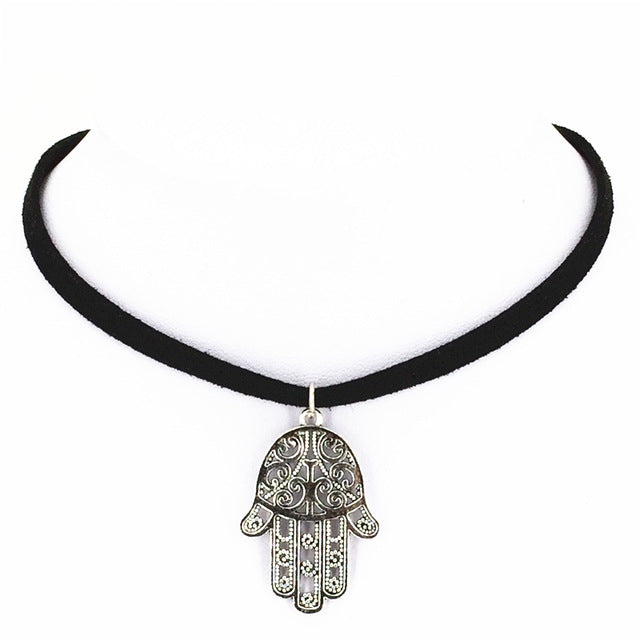 Fashion Black Velvet Ribbon Choker Necklace for Women