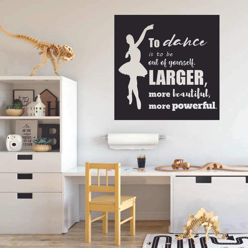 Ballerina Vinyl Wall Sticker Wall Decal - Out of Yourself Ballet Ballerina Motivation Quote