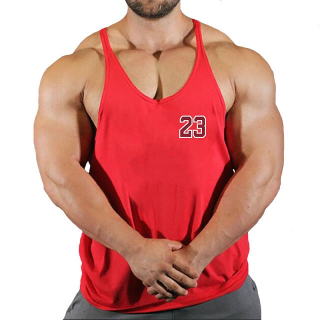 New Brand Men's Fitness Gym Stringing Vests - Bodybuilding Workout Sleeveless Shirts