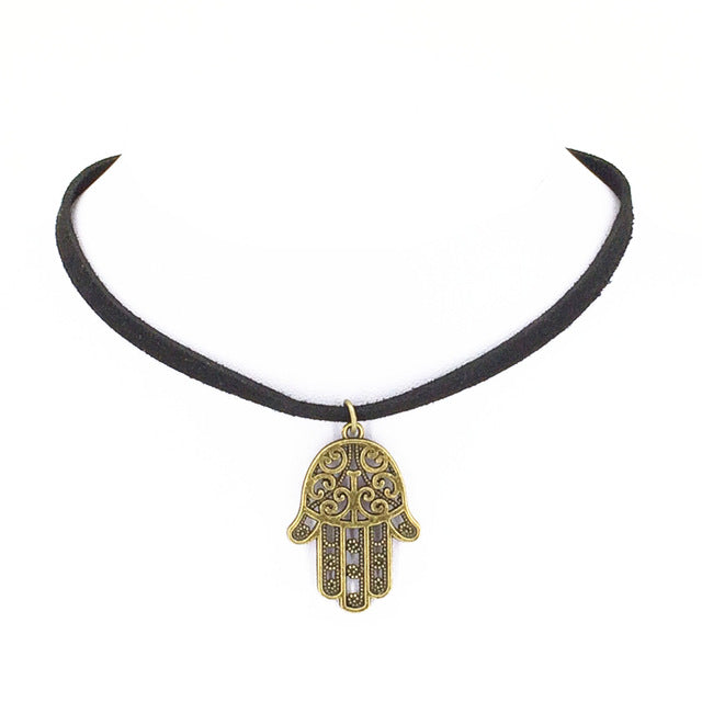 Fashion Black Velvet Ribbon Choker Necklace for Women