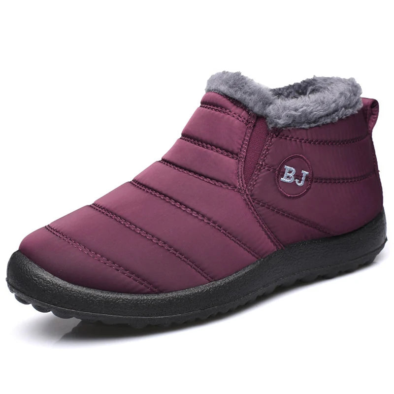 Men's Plush Snow Boots - Waterproof Winter Boots for Comfort and Warmth