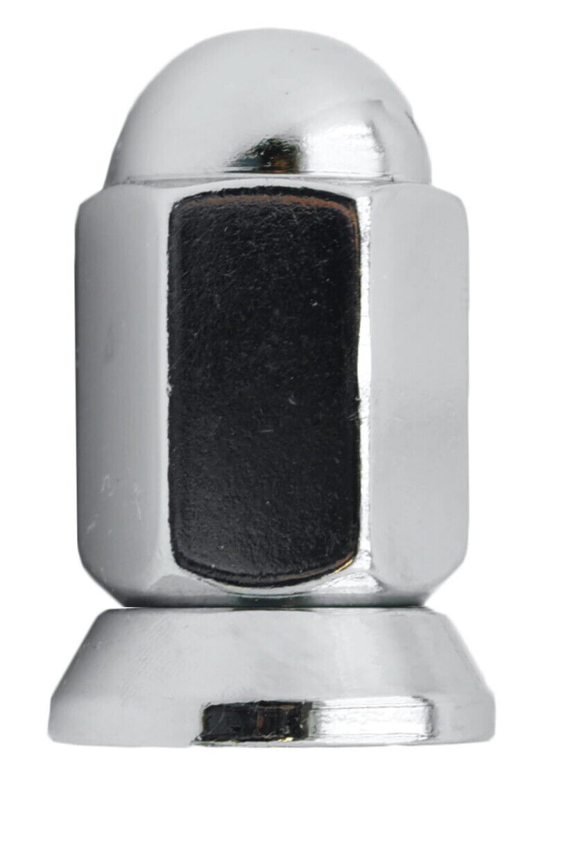 32 ALCOA DUALLY WHEEL RIM CHROME LUG NUT FLAT SEAT WITH ATTACHED WASHER 9/16