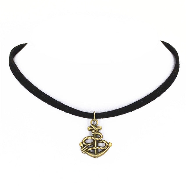 Fashion Black Velvet Ribbon Choker Necklace for Women