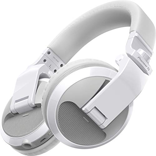 Pioneer DJ HDJ-X5BT-W Wireless DJ Headphones with Bluetooth, 40mm Drivers, and Detachable Cable - White