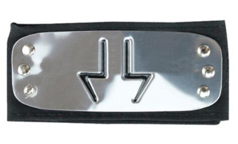 Black Naruto Leaf Village Logo Metal Plated Headband Cosplay Accessory