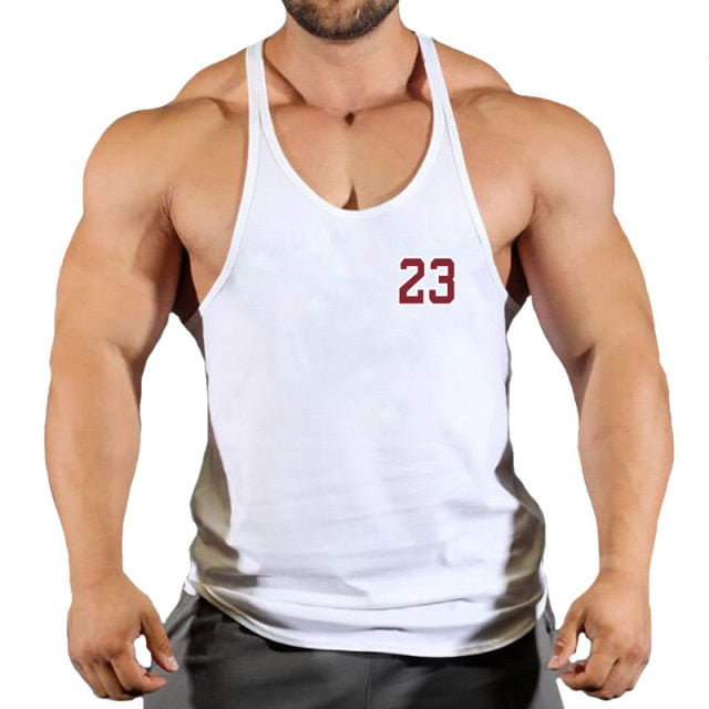 New Brand Men's Fitness Gym Stringing Vests - Bodybuilding Workout Sleeveless Shirts