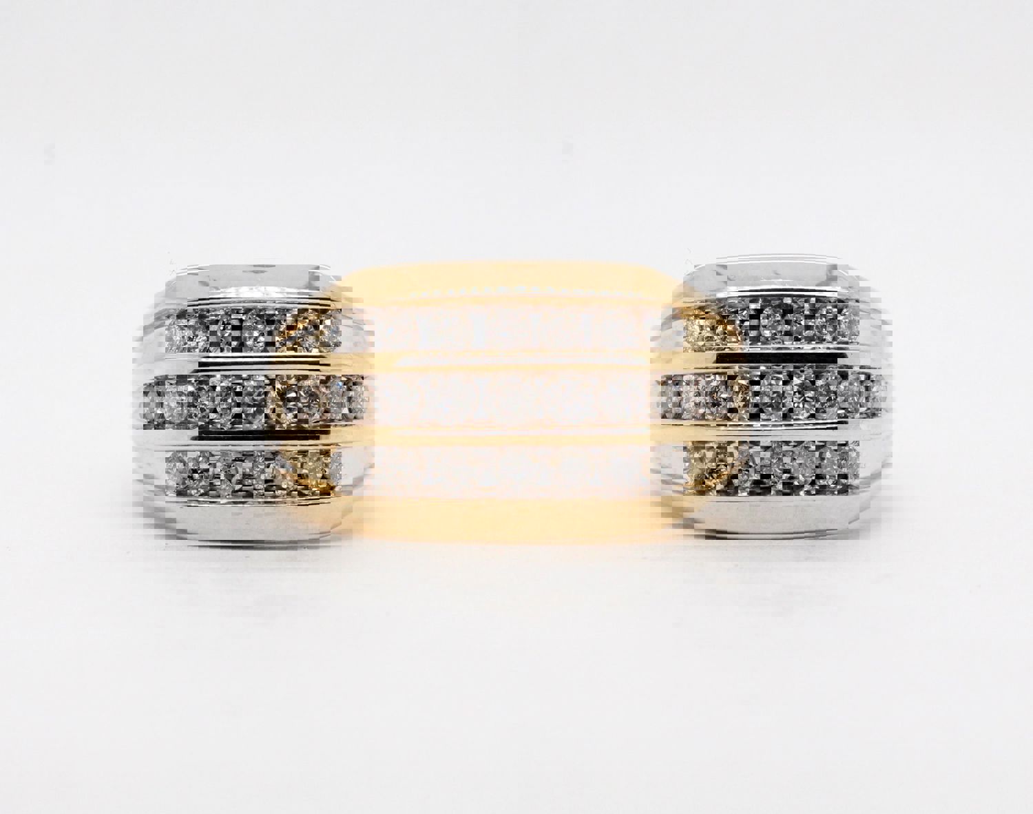 Estate 10KY 1.00 Cttw Diamond Gents Ring H-I1