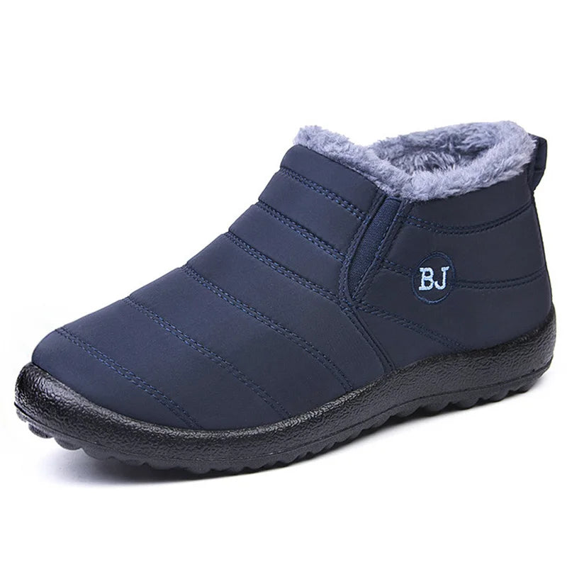 Men's Plush Snow Boots - Waterproof Winter Boots for Comfort and Warmth