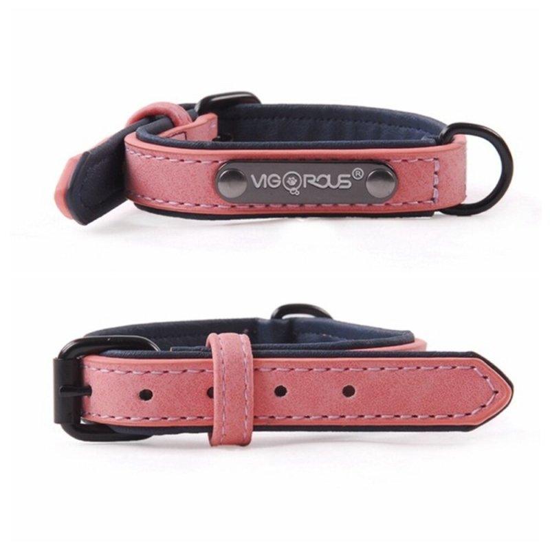 PU Leather Dog Collar for Small Dogs and Cats - Quick Release Breakaway Collar YS0076