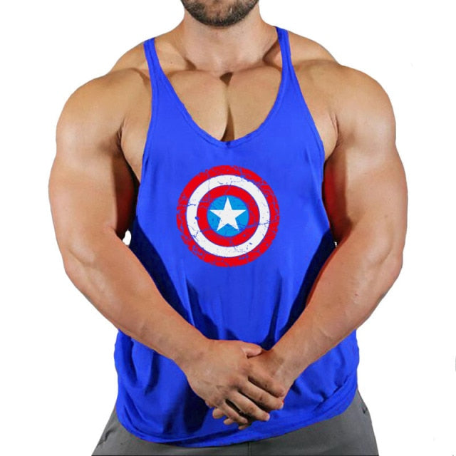 New Brand Men's Fitness Gym Stringing Vests - Bodybuilding Workout Sleeveless Shirts