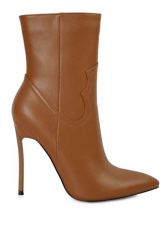 JENNER High Heel Cowgirl Ankle Boot - Stylish & Comfortable