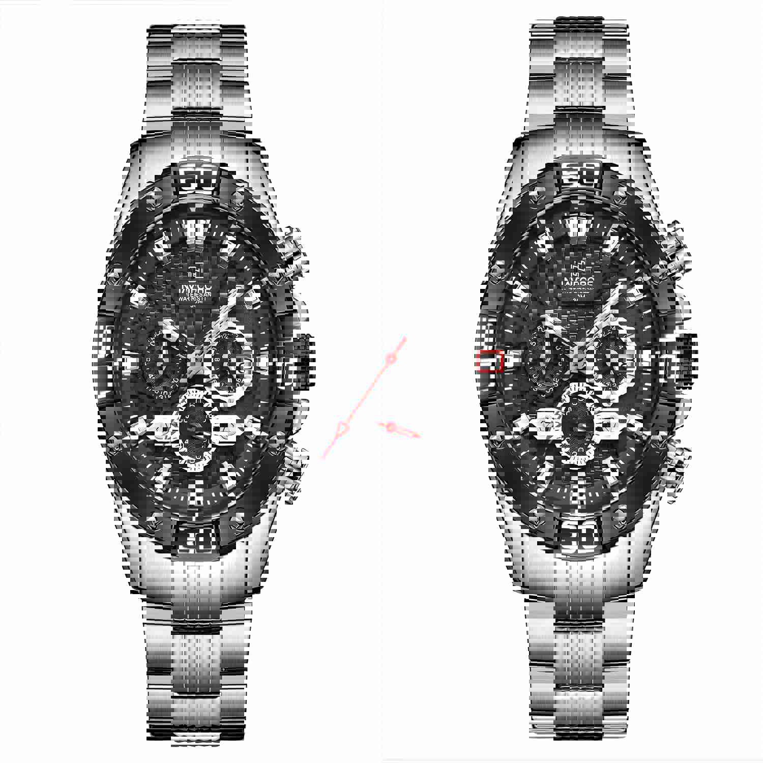 Men's Stainless Steel Luminous Watch with Multiple Color Options