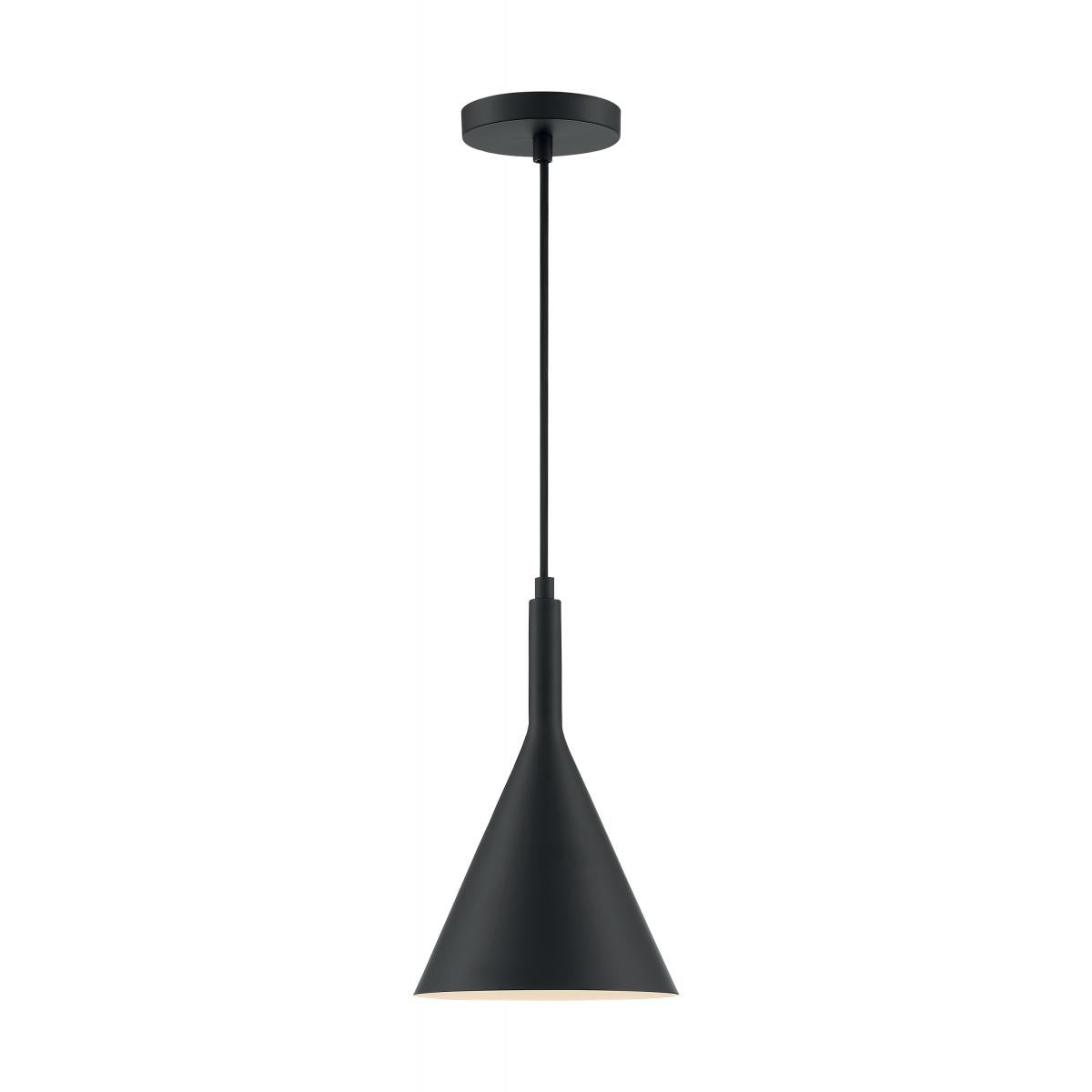60-7127 LIGHTCAP 1LT SMALL PENDANT - Matte Black Finish Modern Light