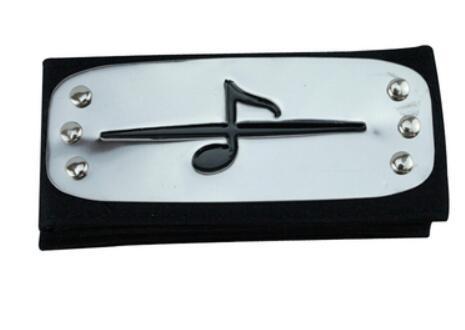 Black Naruto Leaf Village Logo Metal Plated Headband Cosplay Accessory