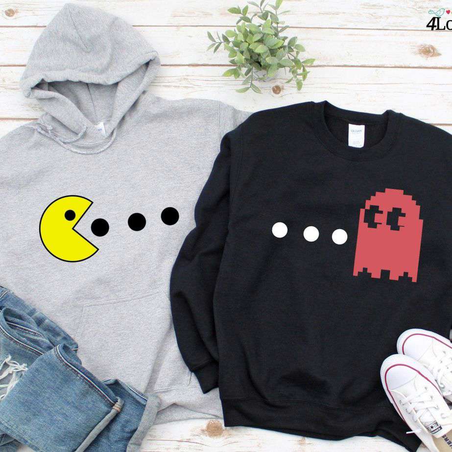 Pac Man-Inspired Matching Halloween Costume Set for Couples - Fun Anniversary Gift