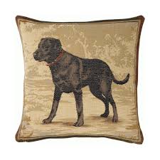Art de Lys Black Labrador Tapestry Pillow Cover with Elegant Finish