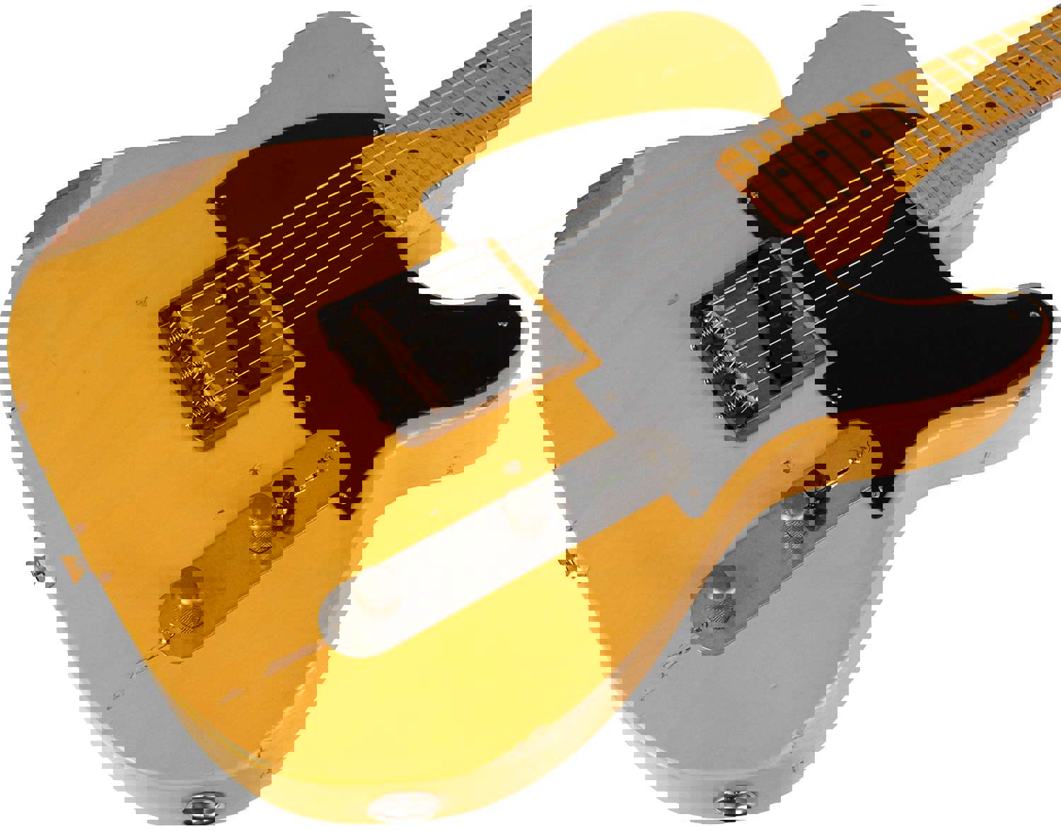 Nash E-52 Guitar, Butterscotch Blonde, Medium Aging - Vintage Tele Model