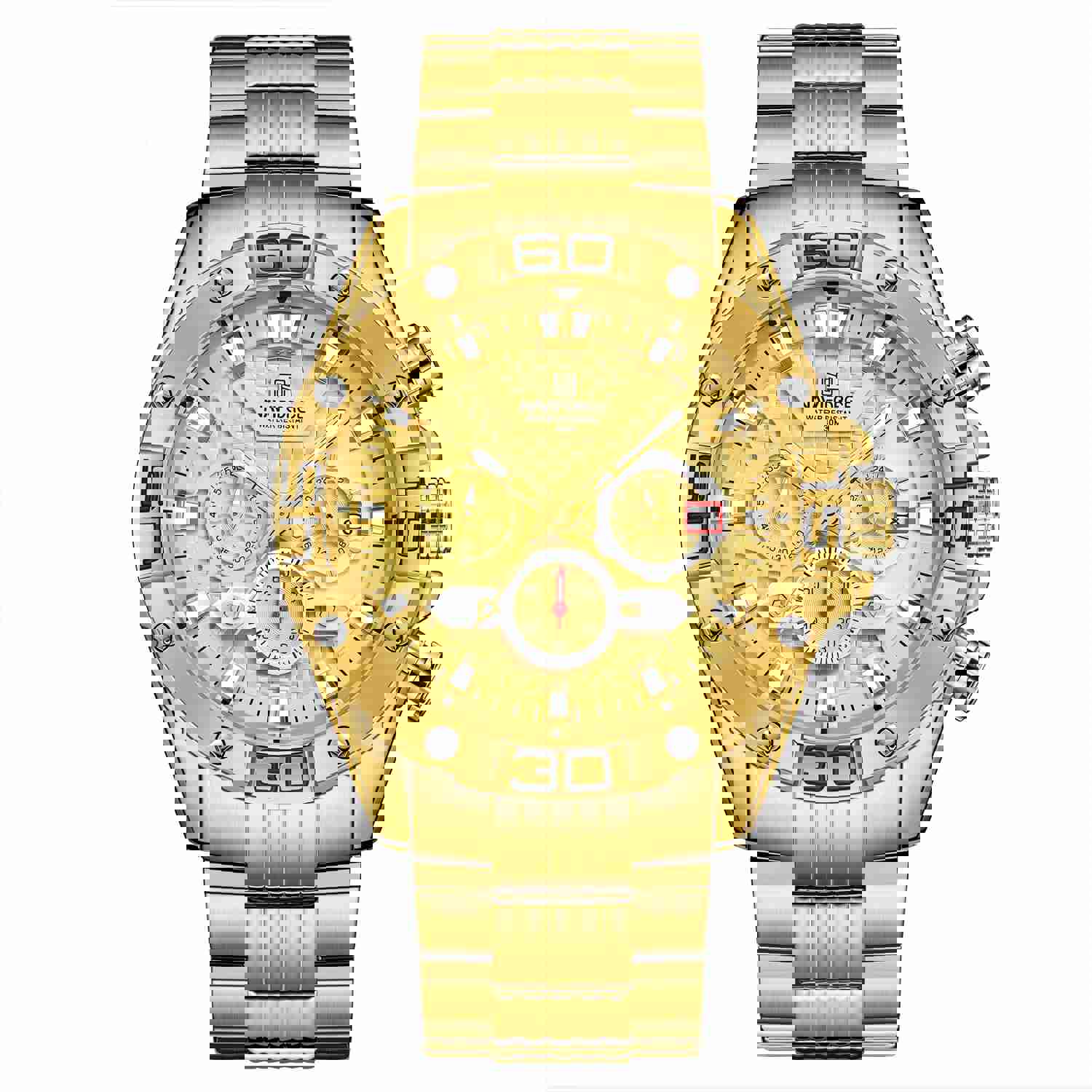 Men's Stainless Steel Luminous Watch with Multiple Color Options