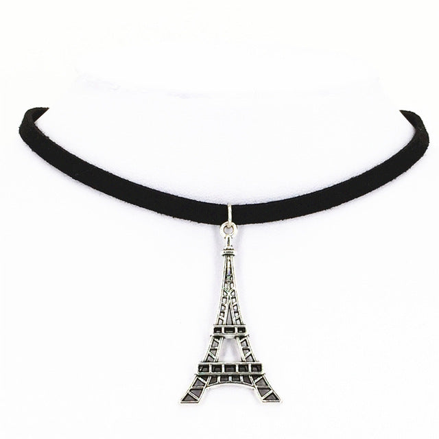Fashion Black Velvet Ribbon Choker Necklace for Women