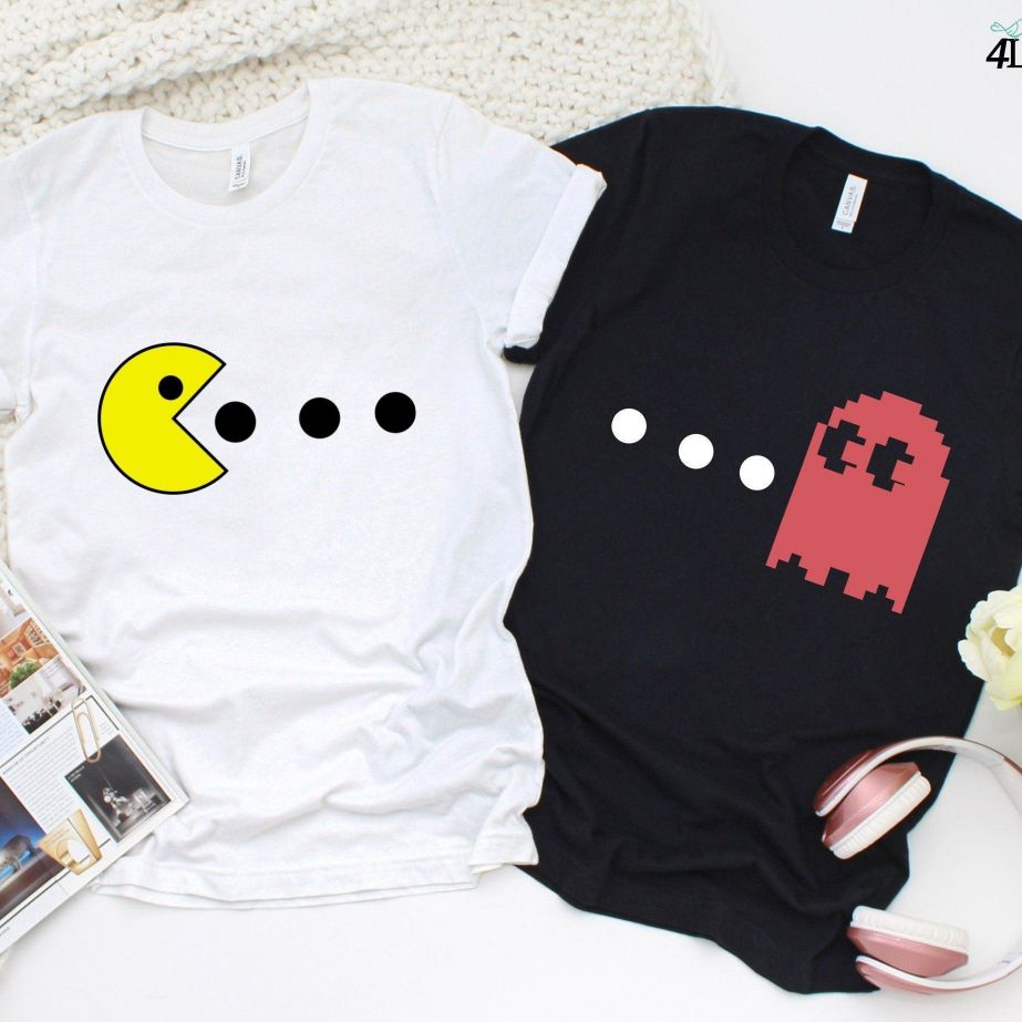 Pac Man-Inspired Matching Halloween Costume Set for Couples - Fun Anniversary Gift
