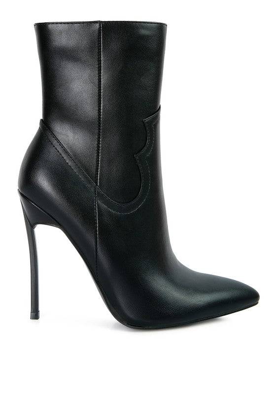 JENNER High Heel Cowgirl Ankle Boot - Stylish & Comfortable