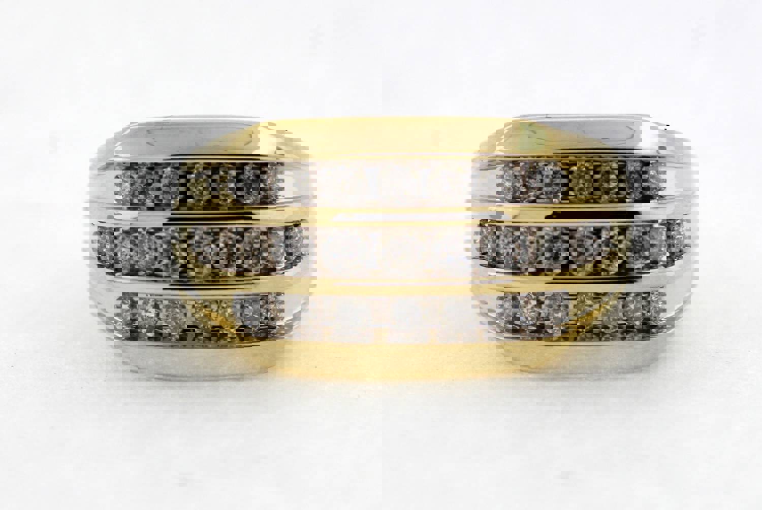 Estate 10KY 1.00 Cttw Diamond Gents Ring H-I1