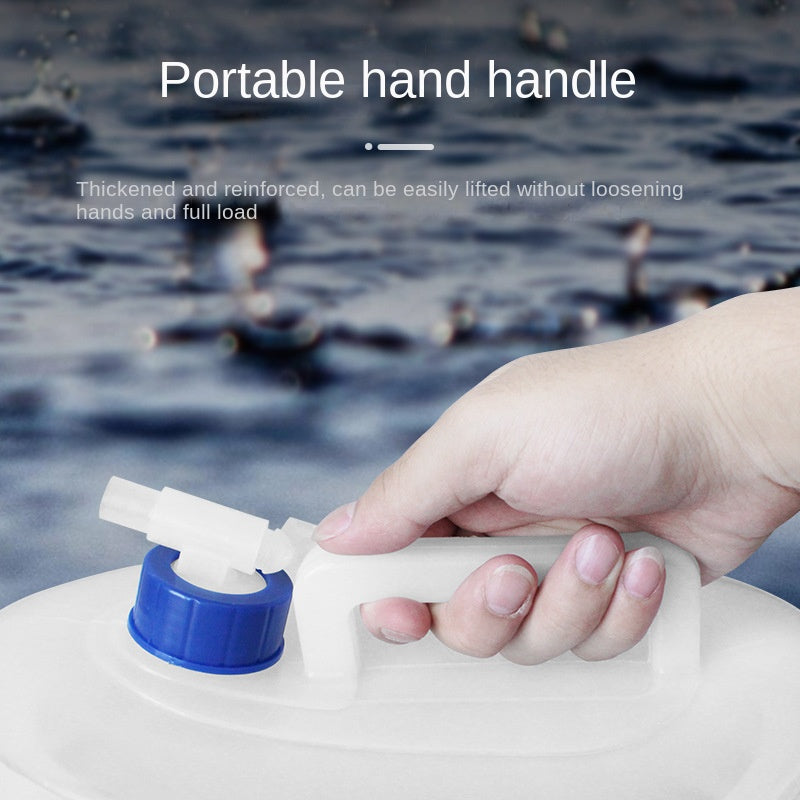 Portable Outdoor Folding Water Bucket with Tap - 5L/10L/15L Collapsible Storage Container for Camping