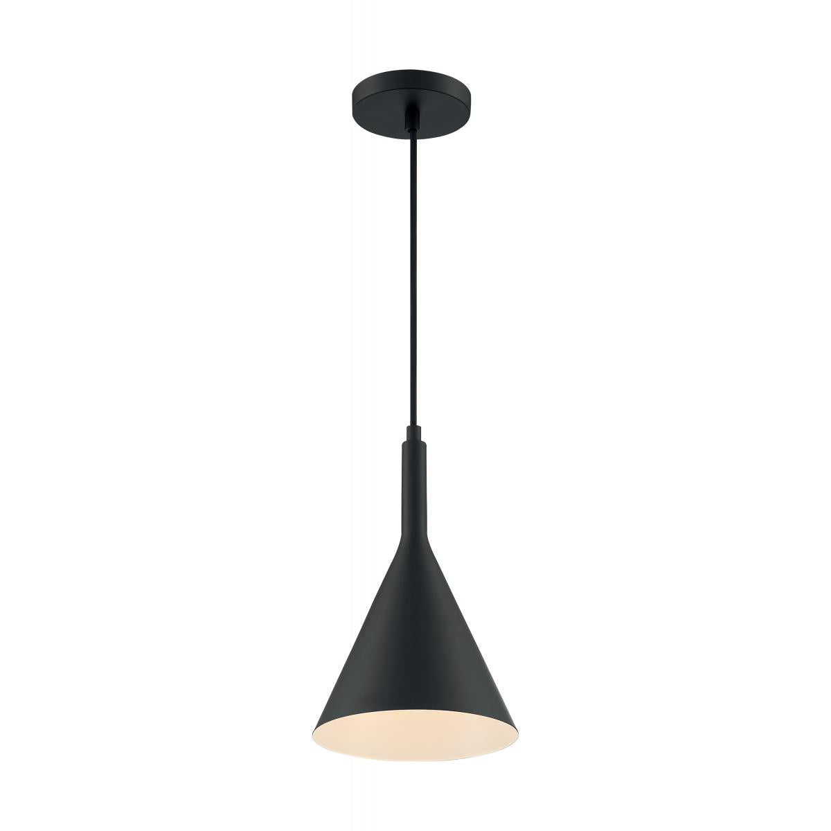 60-7127 LIGHTCAP 1LT SMALL PENDANT - Matte Black Finish Modern Light