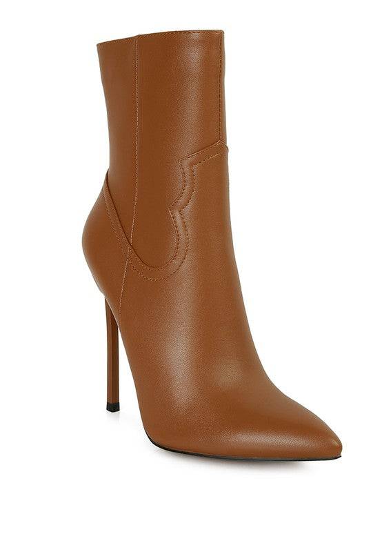 JENNER High Heel Cowgirl Ankle Boot - Stylish & Comfortable