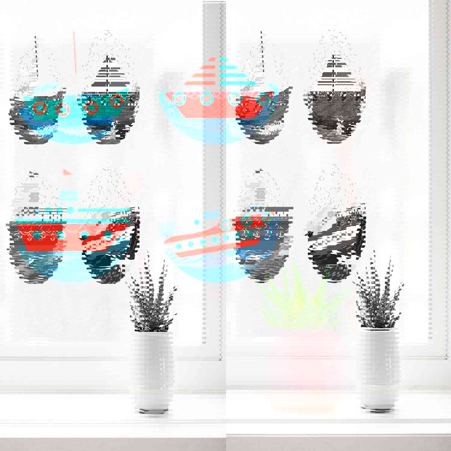 Craspire 8Pcs 4 Style Waterproof PVC Electrostatic Wall Stickers for Home Decoration