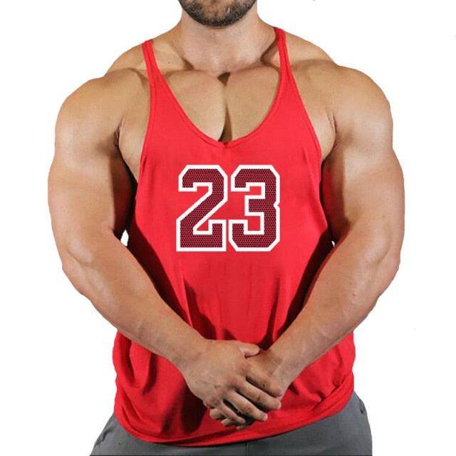 New Brand Men's Fitness Gym Stringing Vests - Bodybuilding Workout Sleeveless Shirts