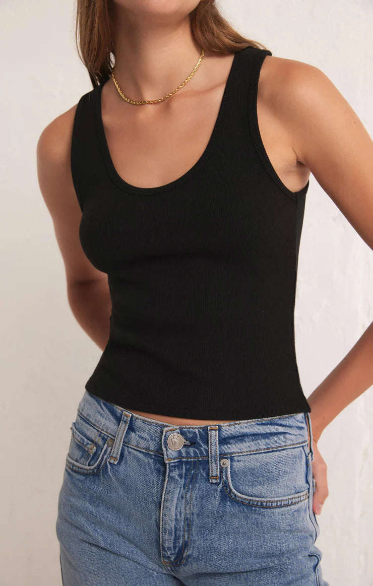Z SUPPLY Essy Rib Tank Top - Bra-Friendly Staple for All Seasons