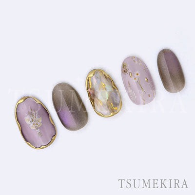 Tsumekira SAKI CHIBA White Swag NN-SAK-103 Dried Flower Design Nail Stickers