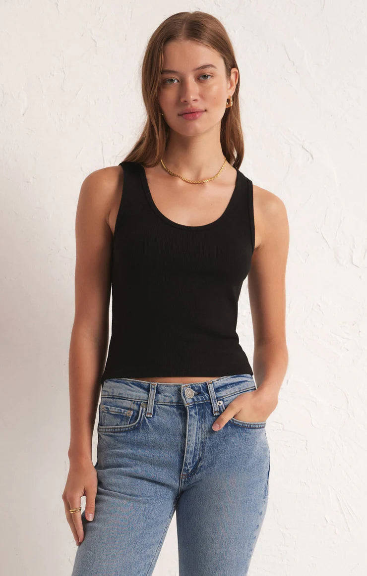 Z SUPPLY Essy Rib Tank Top - Bra-Friendly Staple for All Seasons