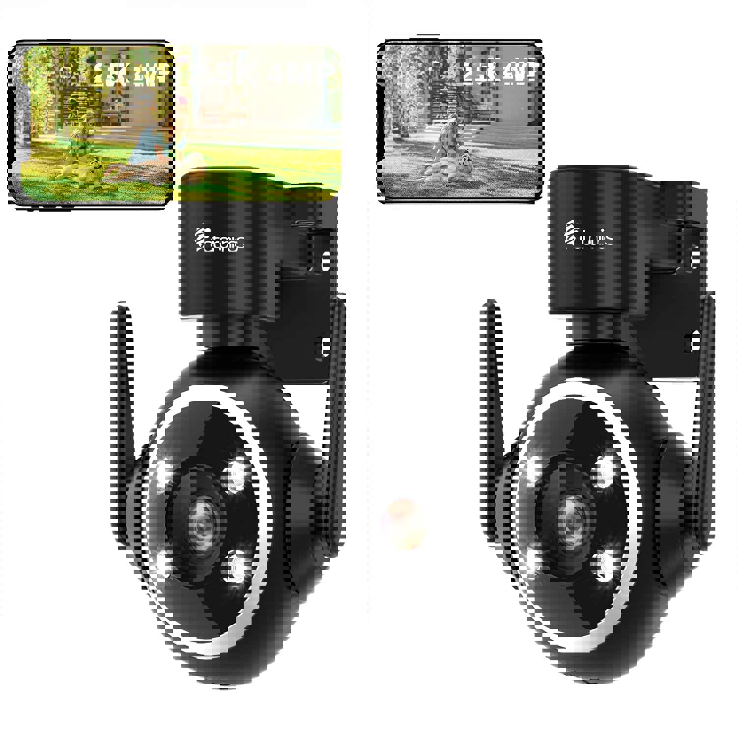 Ctronics 2.5K 4MP Outdoor Surveillance Camera with Dual Band WLAN & 24/7 Recording