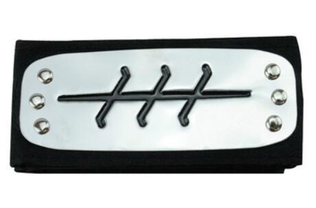 Black Naruto Leaf Village Logo Metal Plated Headband Cosplay Accessory