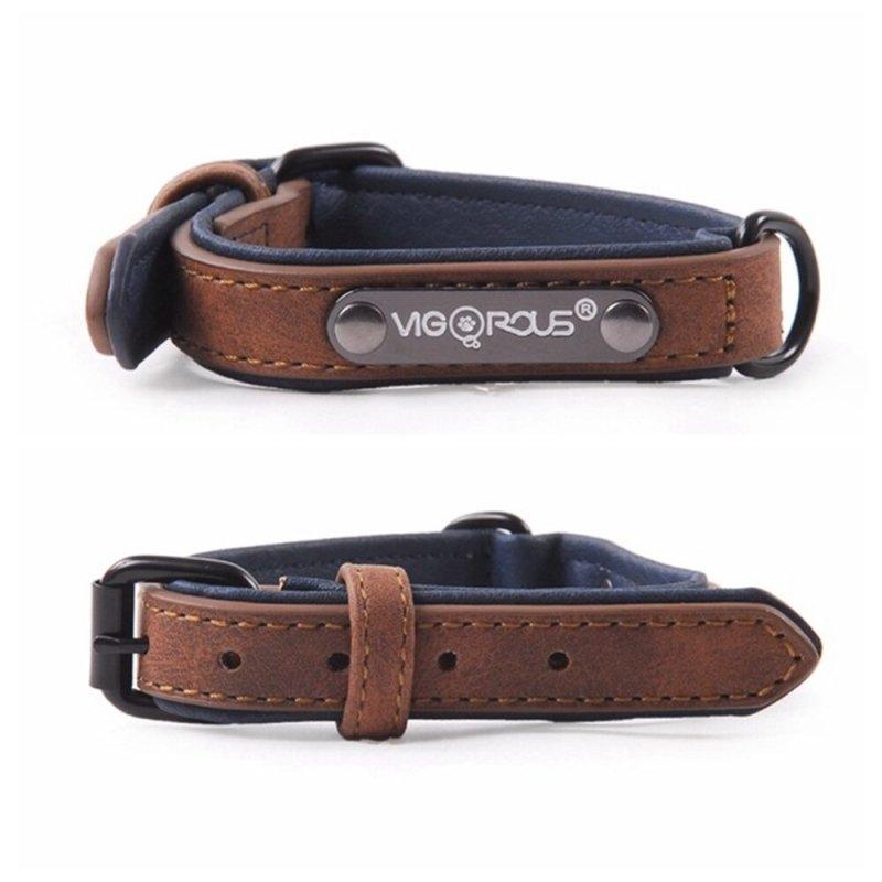 PU Leather Dog Collar for Small Dogs and Cats - Quick Release Breakaway Collar YS0076