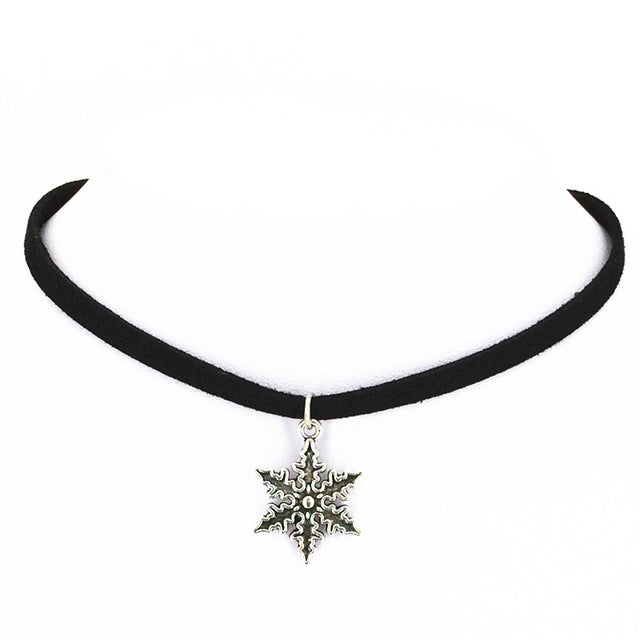 Fashion Black Velvet Ribbon Choker Necklace for Women