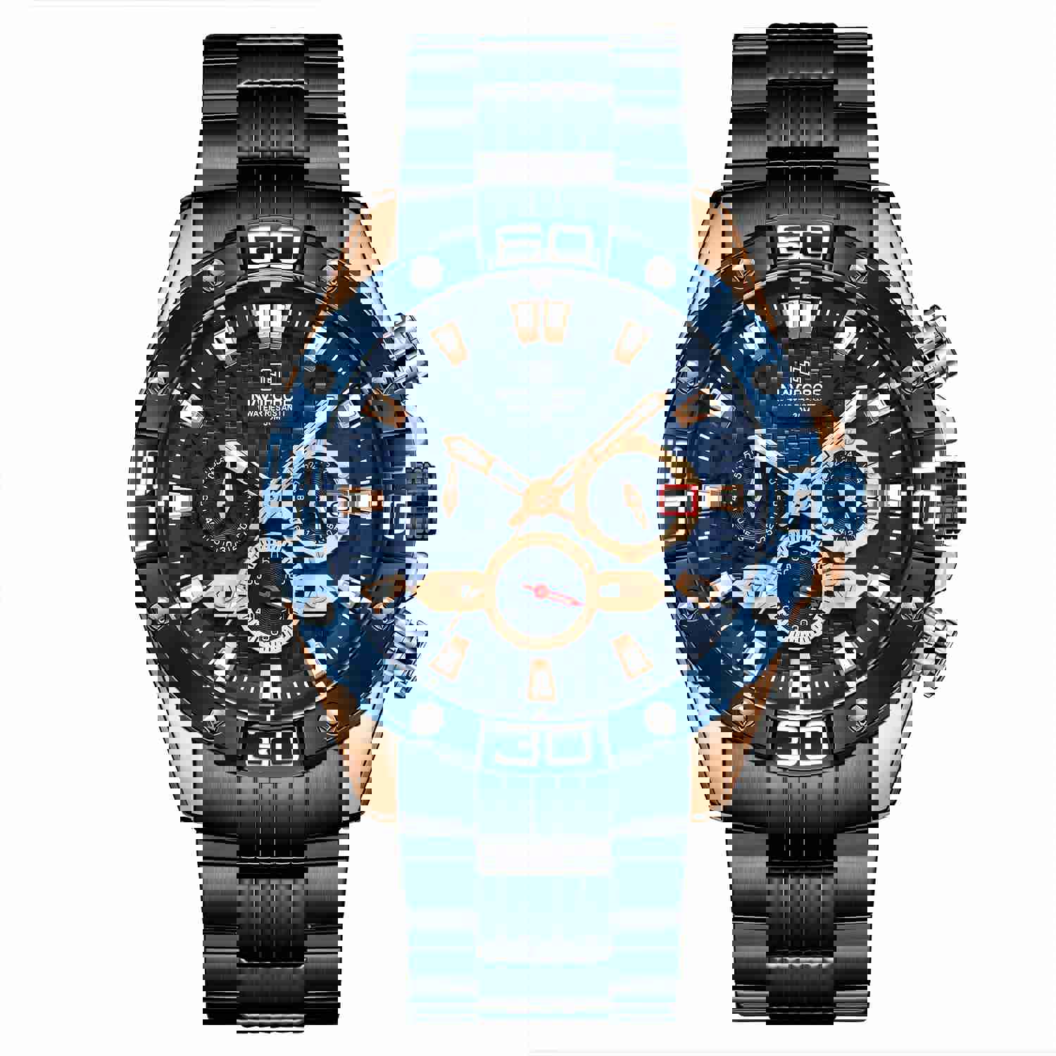 Men's Stainless Steel Luminous Watch with Multiple Color Options