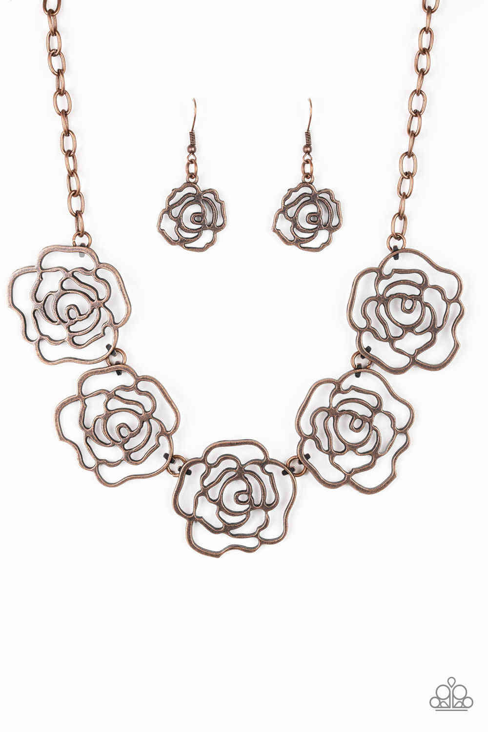 Budding Beauty - Copper Rosebud Necklace