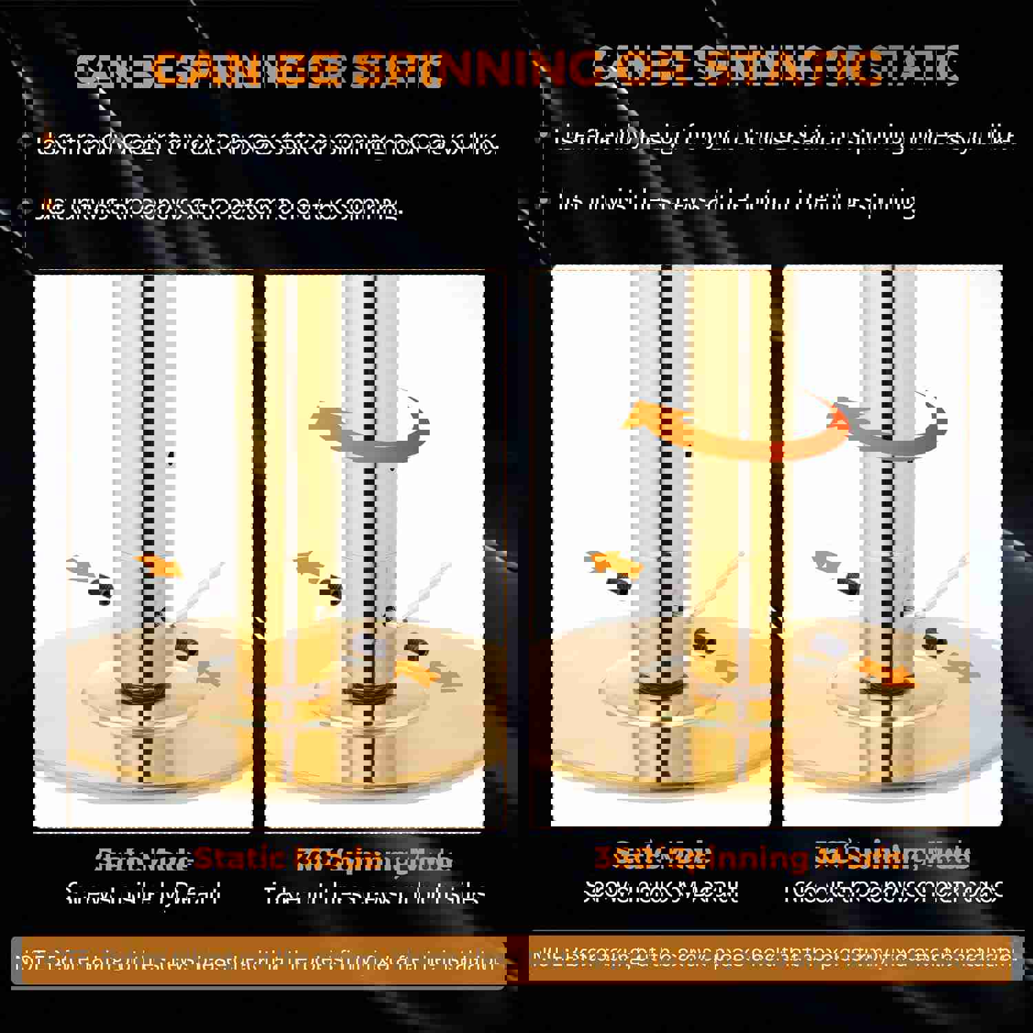 Professional Spinning & Static Stripper Pole for Home, Gym, and Party - Gold (2.235-2.745m / 7.33-9ft)